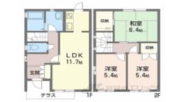 イーストタウン朱雀D間取り図面