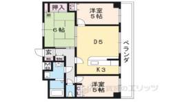 グランドゥール桂坂 502号室間取り図面