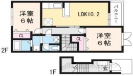 ハーモニーA間取り図面