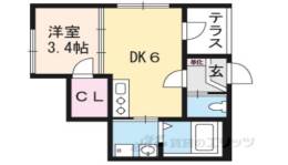 ハーモニーテラス深草向川原町間取り図面