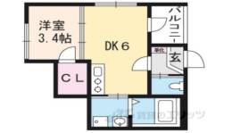 ハーモニーテラス深草向川原町間取り図面