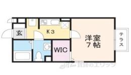 カンパーニュ黒岡２間取り図面