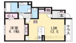 ロイヤルタウン篠山口A棟間取り図面