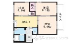 メルベーユ・キシ４間取り図面