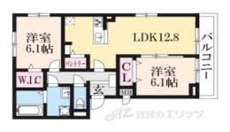 ラ　ヴィータ　リッカ間取り図面