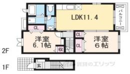 ブルースカイツＢ棟間取り図面