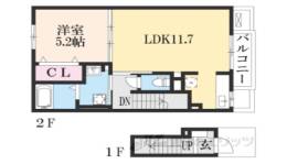 クオーレ　１間取り図面