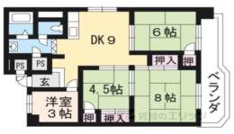 山科団地C棟間取り図面
