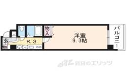 パサージュ二条城東402間取り図面
