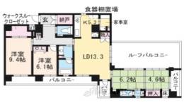 LUXENA KIYOMIZU-GOJO(ﾗｸﾞｾﾞﾅ）間取り図面