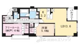 ジオ御所南　河原町二条間取り図面
