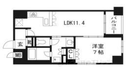 リーガル京都二条城前間取り図面