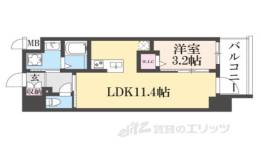 プレサンスTHE KYOTO東福寺WEST間取り図面