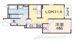 ピュール　長浜Ｂ間取り図面