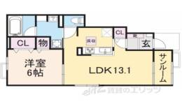 ブリアン　オーブ　１間取り図面