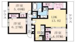 オリーブ嵯峨間取り図面