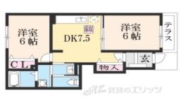 フロントパークこうか３間取り図面