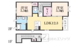 アルカディア　３間取り図面