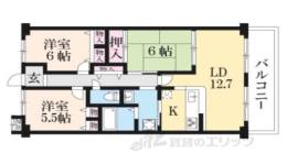 ライフプラザ木津川510号室間取り図面