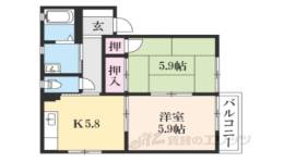 メゾンラッキービレッジ２間取り図面