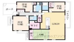シャリエ聖護院西町502間取り図面