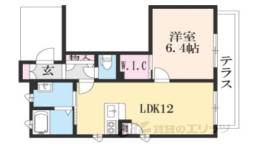 フルール駅南間取り図面