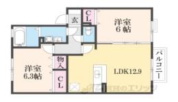 コンフォール・ヴィラ　D棟間取り図面