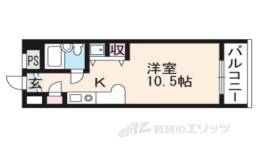 ＤＥＴＯＭ－１烏丸五条502間取り図面