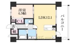 クレアドーレ京都二条間取り図面
