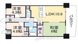 ライオンズマンション淀城公園間取り図面