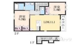 嵯峨野ライフ２間取り図面