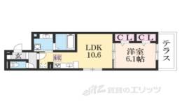 太秦レジデンスＥ棟間取り図面