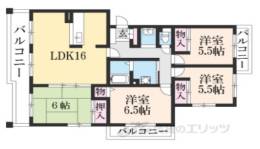 コンフォールかぶと台29号棟間取り図面