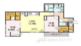 Ｗｉｓｔｅｒｉａ西大路五条間取り図面