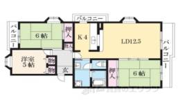 平城左京団地１５号棟間取り図面