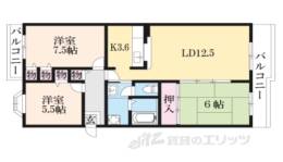 平城左京団地１４号棟間取り図面