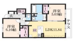 フローラ西向日間取り図面