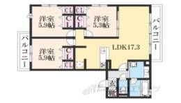 くおん嵯峨東棟間取り図面