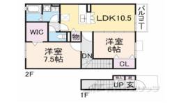 ローズコート杉立　Ｂ棟間取り図面