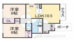 ローズコート杉立　Ｂ棟間取り図面