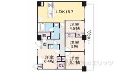 幸ｃｏｕｒｔ　ｎａｒａ　ｓａｎｊｏ間取り図面