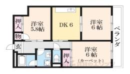 コーポラス無限１間取り図面