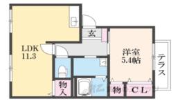 メゾンソワニエＢ棟間取り図面