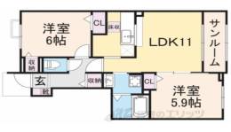 サニーハイツ・天神南棟間取り図面