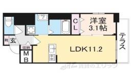 ＬＡ　ＲＩＶＩＥＲＥ　ＯＫＡＭＯＴＯ２間取り図面