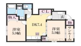 グレイスフルB間取り図面