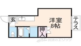 佃コーポ１間取り図面