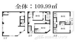 亀屋町358住宅付き店舗間取り図面