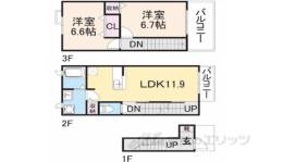 アベニューウエストナイン１間取り図面