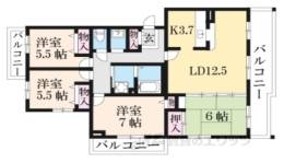 コンフォールかぶと台5号棟間取り図面